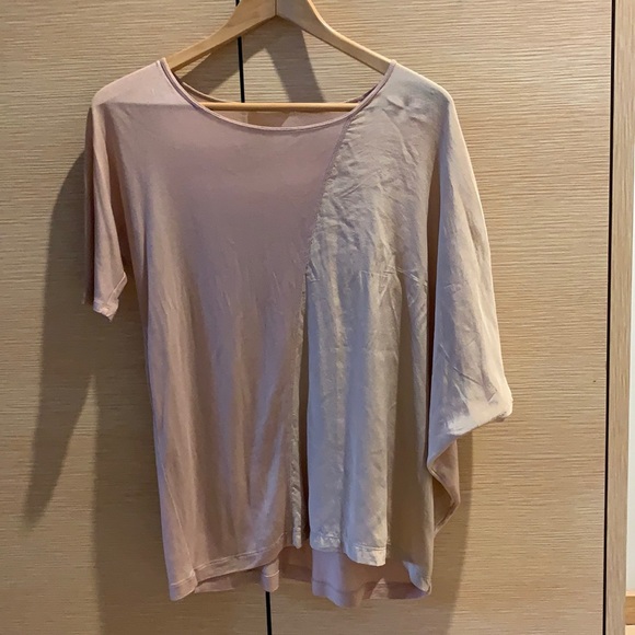 Club Monaco Asymmetrical Top with silk panel sz S - Picture 1 of 5